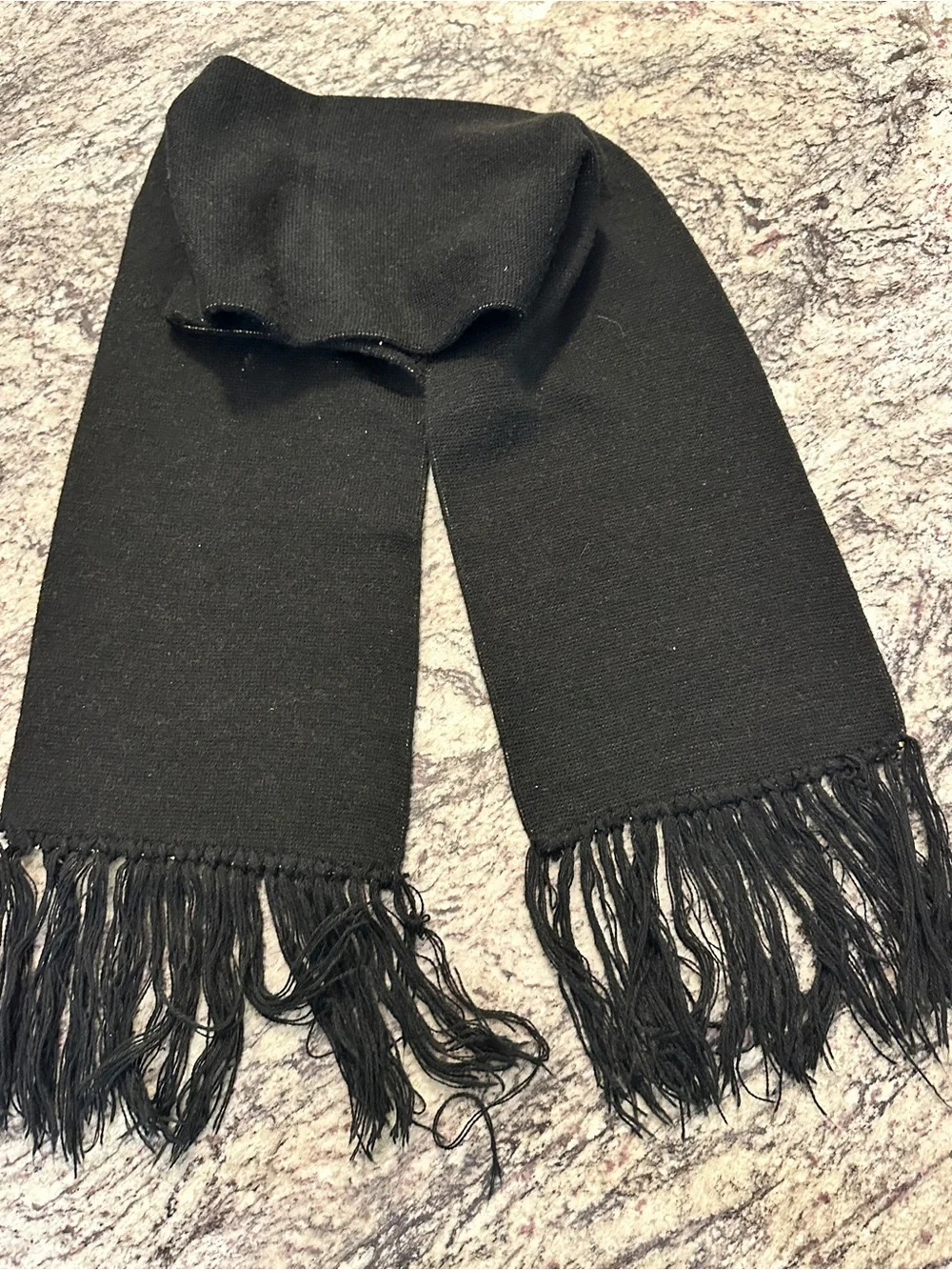 Appalachian State Mountaineers Knit Scarf Black Yellow Fringe NCAA College